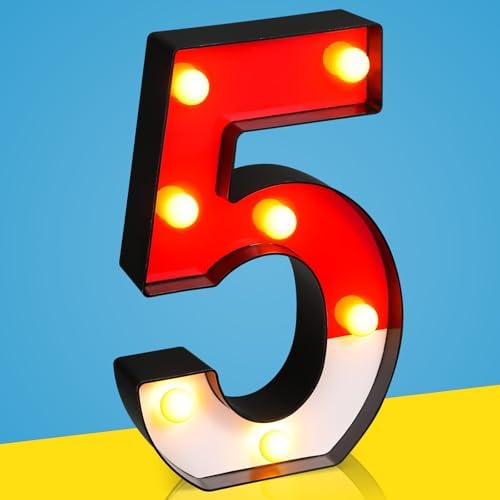 Mudder LED Glowing Cartoon Numbers Party Decorations