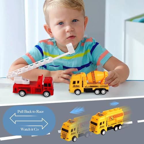 8 Pack Pull Back Cars Toy Set for Kids