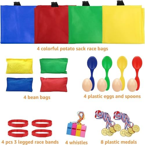 Websonaw 32Pcs Outdoor Games Set for Kids Adults