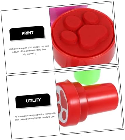12Pcs Cute Paw Print Stamps for Crafts Journaling and Party Favors