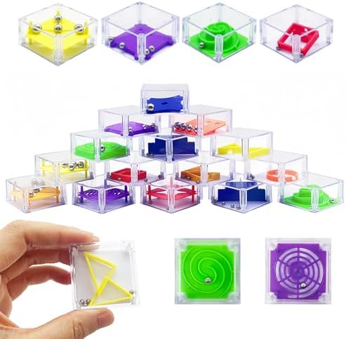 24 Pcs Brain Puzzle Cubes Balance IQ Maze Game