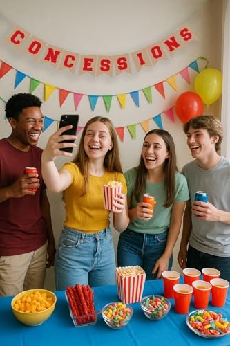 Baseball Concession Sign Garland for Party Decor