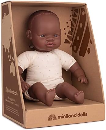 Miniland African Baby Doll 125 Inch Soft Body