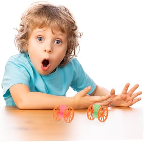 Hemoton 50pcs Rolling Tumbler Toy Wheels Mini Tumbler Toys for Kids Parties