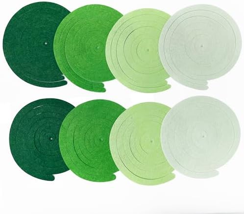 36Pcs Ombre Green Felt Swirl Streamer Ceiling Garland