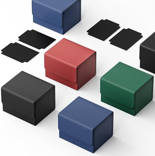 TiopLior 4 Pack MTG Deck Box with Black Dividers