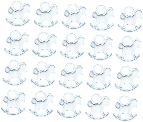 48pcs Acrylic Rocking Horse Decorations for Boys Girls