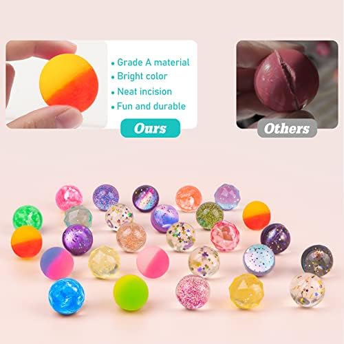 24 Pack Bouncy Balls 32mm 6 Styles Party Favors for Kids