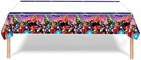 2Pack Super Hero Tablecloth Disposable Tablecover for Birthday Party and Baby Shower