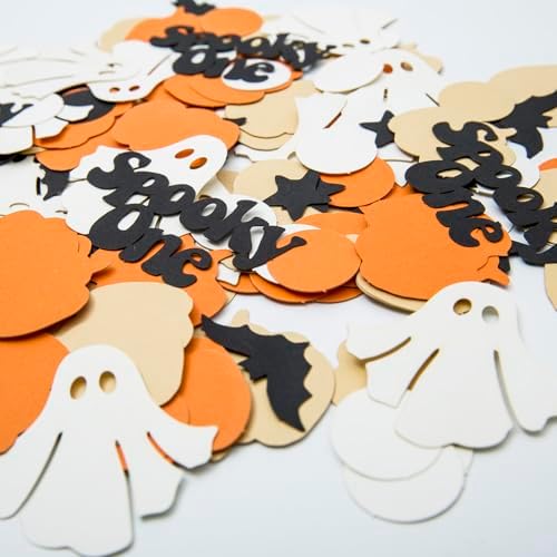 UOREND Halloween Pumpkin Star Confetti 200 Pcs