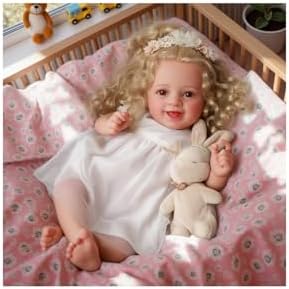 BABESIDE Lifelike 20 Inch Newborn Baby Doll Blond Girl