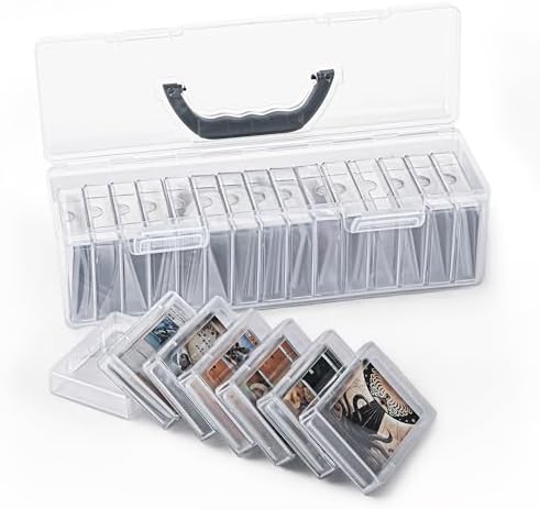 JEPISADI Trading Card Storage Box with 18 Independent Compartments