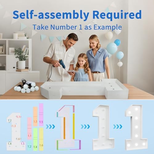 Imprsv 4ft Light Up Number 40 Birthday Decor
