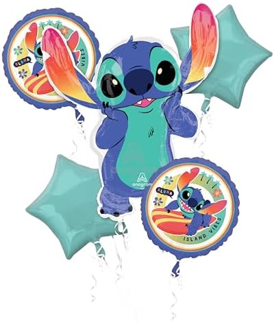 Anagram Stitch 5pc Foil Balloon Bouquet 1