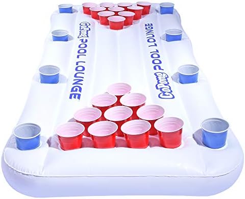 GoPong Pool Lounge Beer Pong Inflatable White