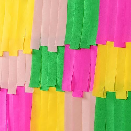 Hawaiian Themed Pool Party Decor Crepe Paper Streamers 8 Rolls