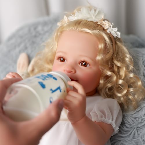 BABESIDE Lifelike 20 Inch Newborn Baby Doll Blond Girl