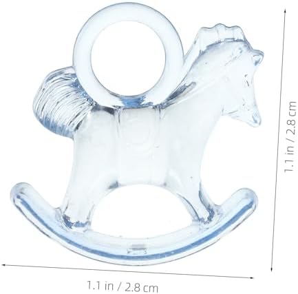 48pcs Acrylic Rocking Horse Decorations for Boys Girls