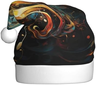 Music Symbol Christmas Santa Hat Plush Funny Adult Party Hat
