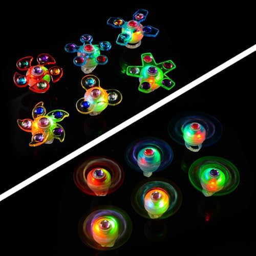 24 Pack Light Up Fidget Rings for Kids Halloween Party Favors