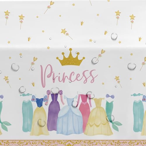 Princess Birthday Party Decorations Tablecloth Set 3 Pack 55x86in