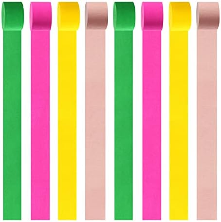 Hawaiian Themed Pool Party Decor Crepe Paper Streamers 8 Rolls