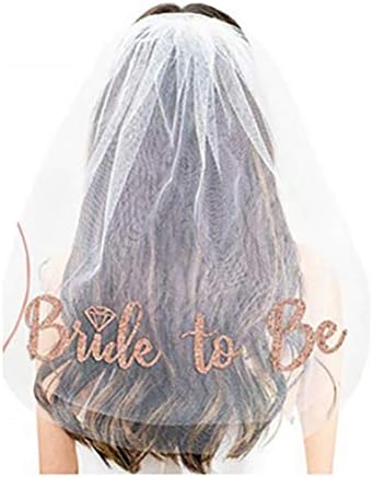 Delphinus Bride to Be Set 3 Pack Tiara Veil Sash Accessories