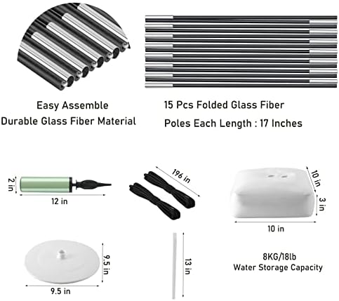 Improved Balloon Arch Kit 10ft Wide 9ft Tall Adjustable Stand