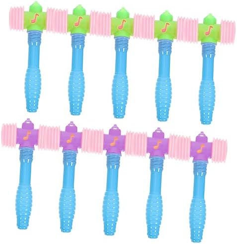 IMIKEYA 10pcs Squeaky Plastic Hammer Toys for Kids