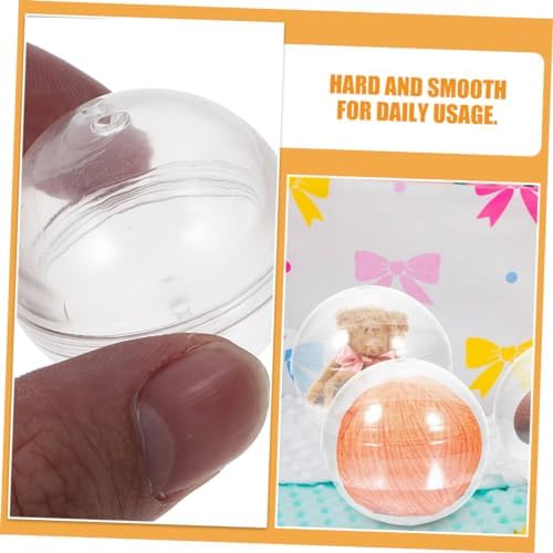 FAVOMOTO 5pc Clear Round Gumball Machine Capsules
