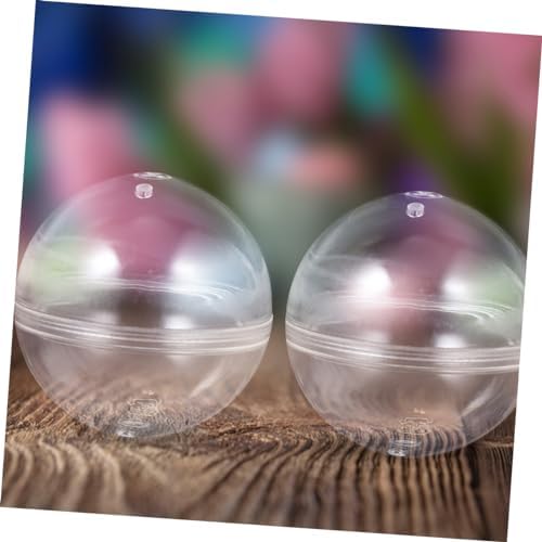 FAVOMOTO 5pc Clear Round Gumball Machine Capsules