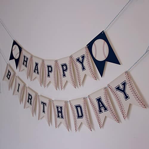 Baseball Birthday Banner Set with Thread and Needle