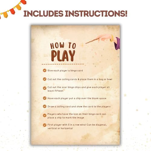 Bingo Wizard Harry Party Favors Set for 24 Players