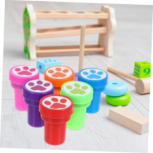 12pcs Paw Print Stamps for Kids Party Favors and Crafts