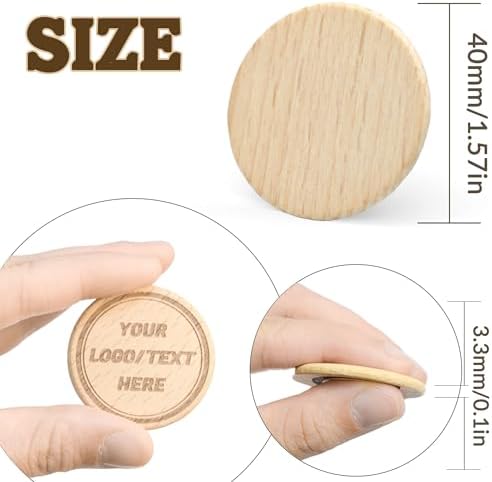 Custom Wooden Drink Tokens with Logo Engraving