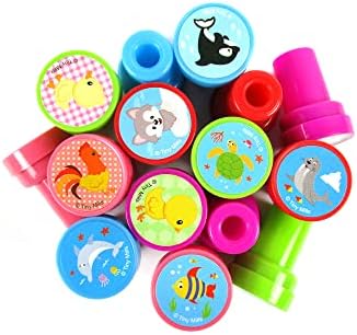 TINYMILLS 60 Pcs Animals Stampers for Kids