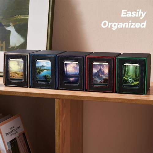 Mage Tech Card Deck Box for MTG Commander - Black Blue