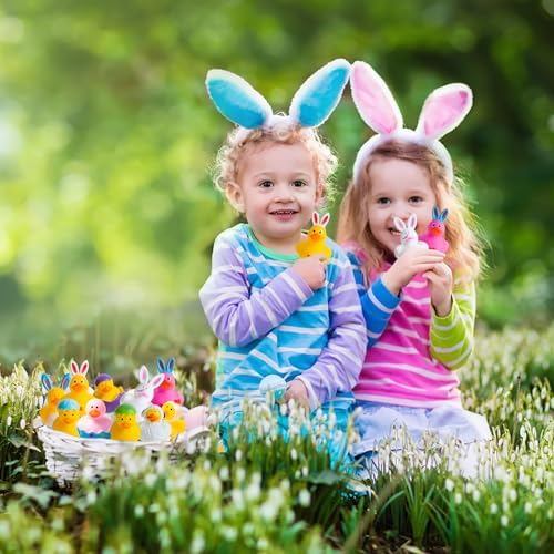 Haooryx Easter Rubber Ducks 20Pcs Party Favor Set