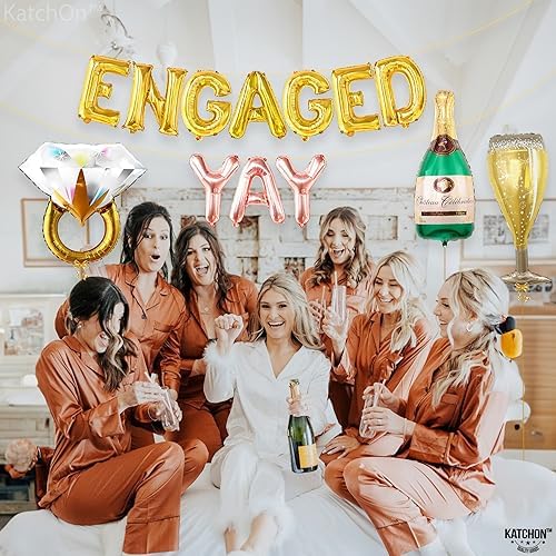 KatchOn Yay Engaged Balloons Set - 37 Inch Pack of 13