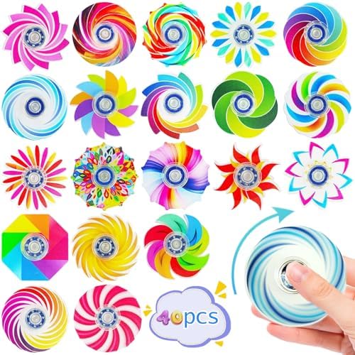 40 Pack Fidget Spinners for Stress Relief and Fun