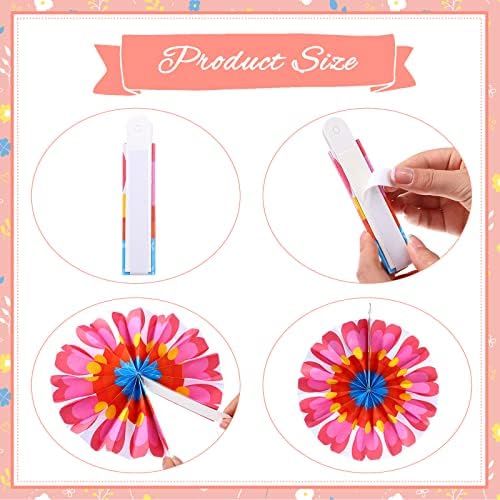 Outus Spring Flower Fan Decorations 9 Pcs Set