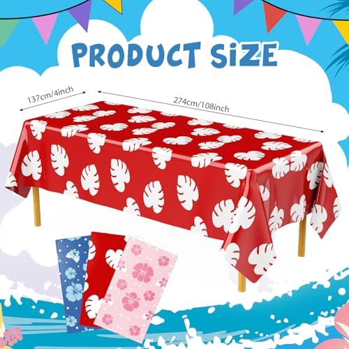 Oudain 3-Pack Blue Alien Cartoon Tablecloths
