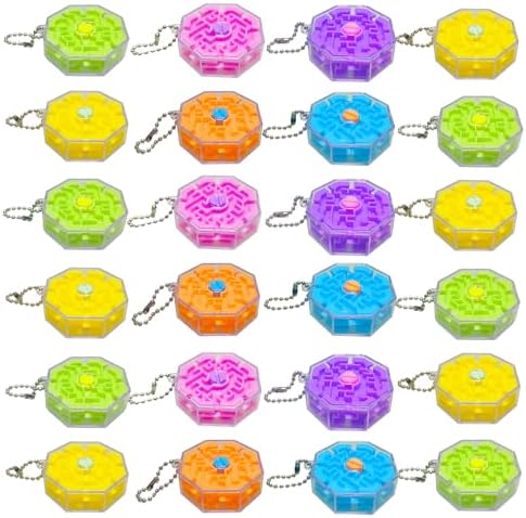24 Pack Mini Maze Puzzles for Kids