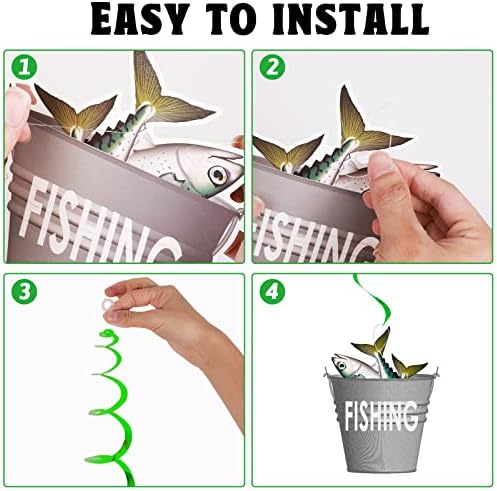 Gone Fishing Birthday Party Decorations Set 60Pcs