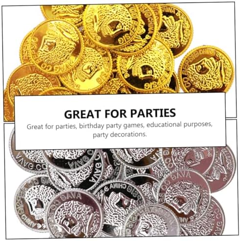 Toyvian Pirate Coins Plastic Treasure Decor