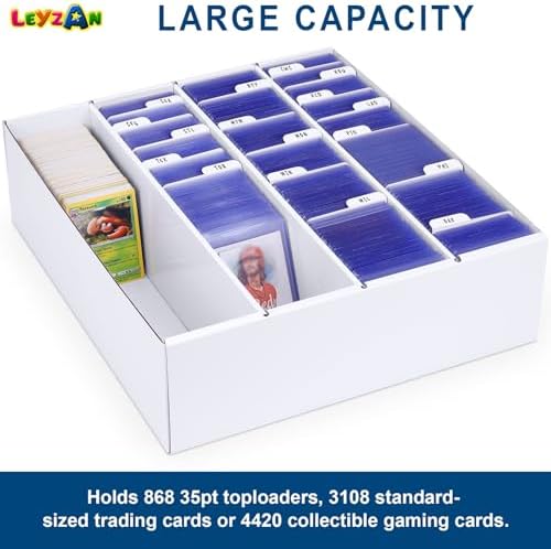 Leyzan Trading Card Storage Box with Dividers 1 Pack