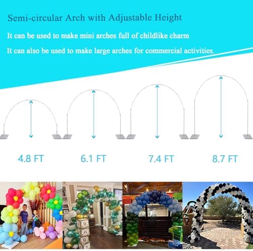 3IN1 Balloon Arch Stand Kit 75ft Round Backdrop Frame
