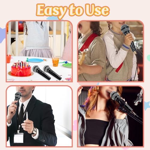 3 Pack Plastic Fake Microphone for Halloween Birthday Party