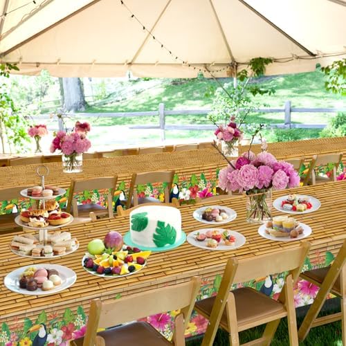 Dvaorc 4 Pack Tropical Luau Tablecloths