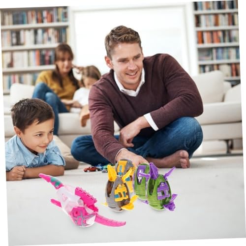 6pcs Dinosaur Egg Transforming Toy Set for Kids Educational Play